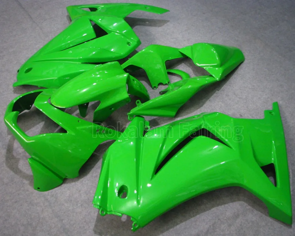 Motorbike Aftermarket Kit Fairing EX250 For Kawasaki ZX250R 2008-2012 Full Green Motorcycle Fairings (Injection Molding)
