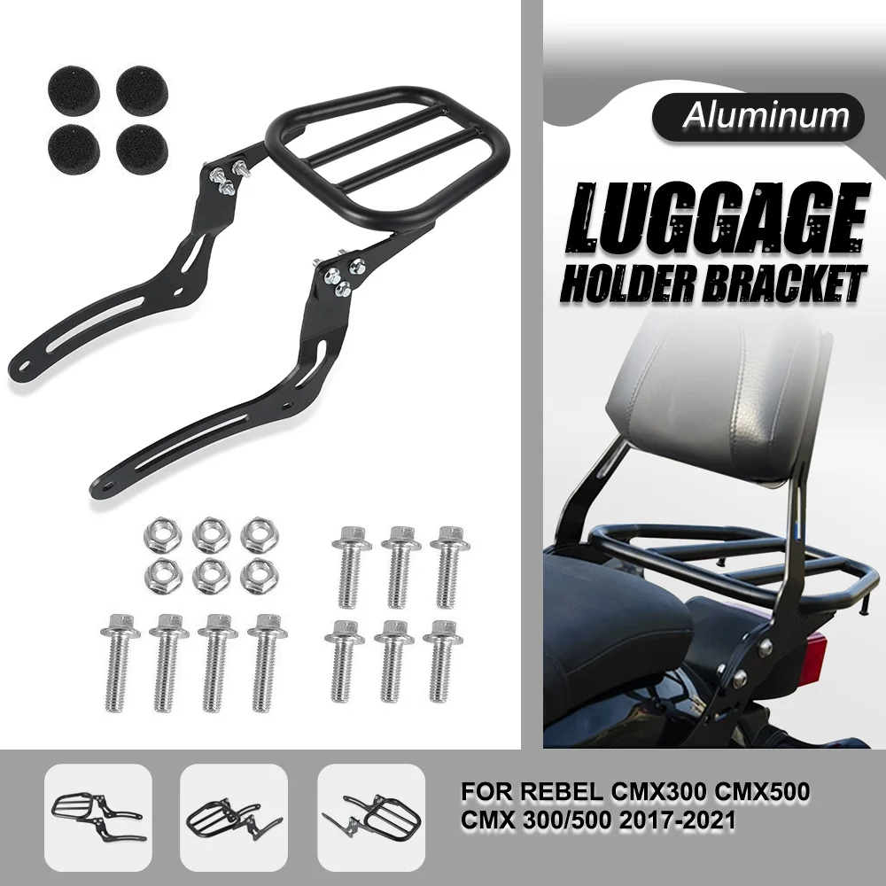 

Motorcycle Luggage Holder Bracket For Honda Rebel CMX300 CMX500 CMX 300/500 2017 2018 2019 2020 2021 Luggage Rack Rear Armrest