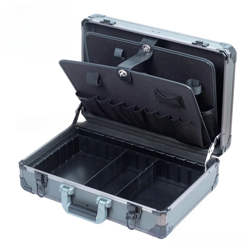 TC-310 Maintenance Toolbox TC-736 Silver Grey Heavy Duty Aluminum Storage Box Multifunctional Toolbox