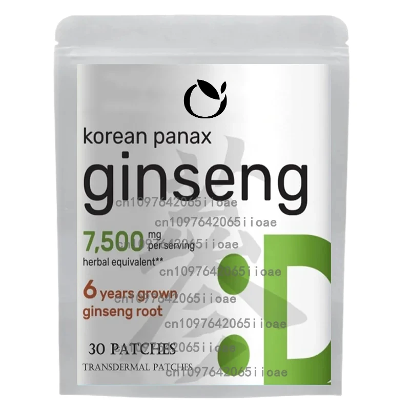 

30 пластырей корейского красного женьшеня, транпьютерные пластыри для энергии, фокусировки, выступлений, жизненно важности и иммунитета