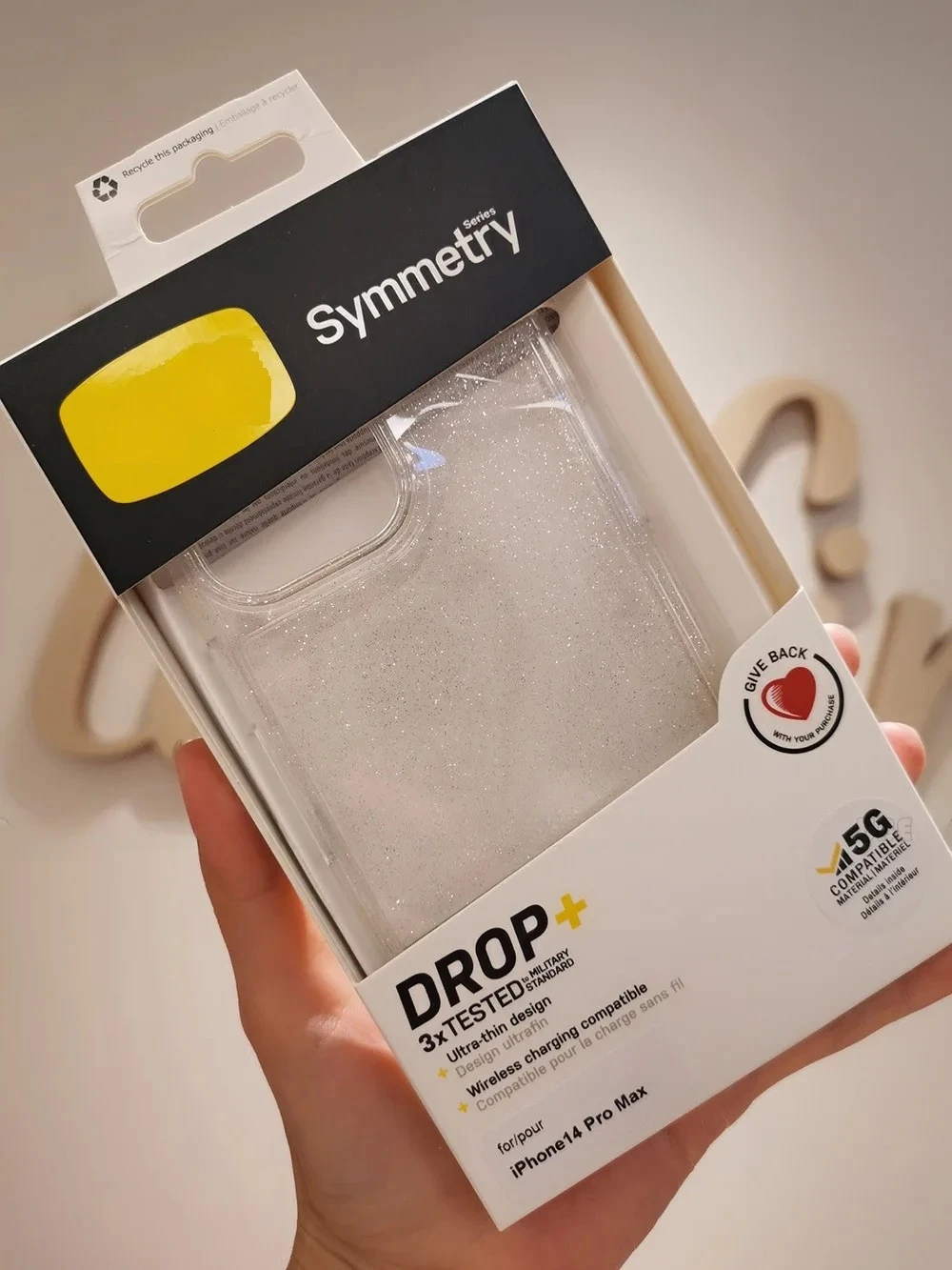 

Otter Armor Box Symmetry Clear Phone Case for Apple IPhone 16 Pro Max 15 14 13 Hard PC Protect Case Glitter Phone Case with Box