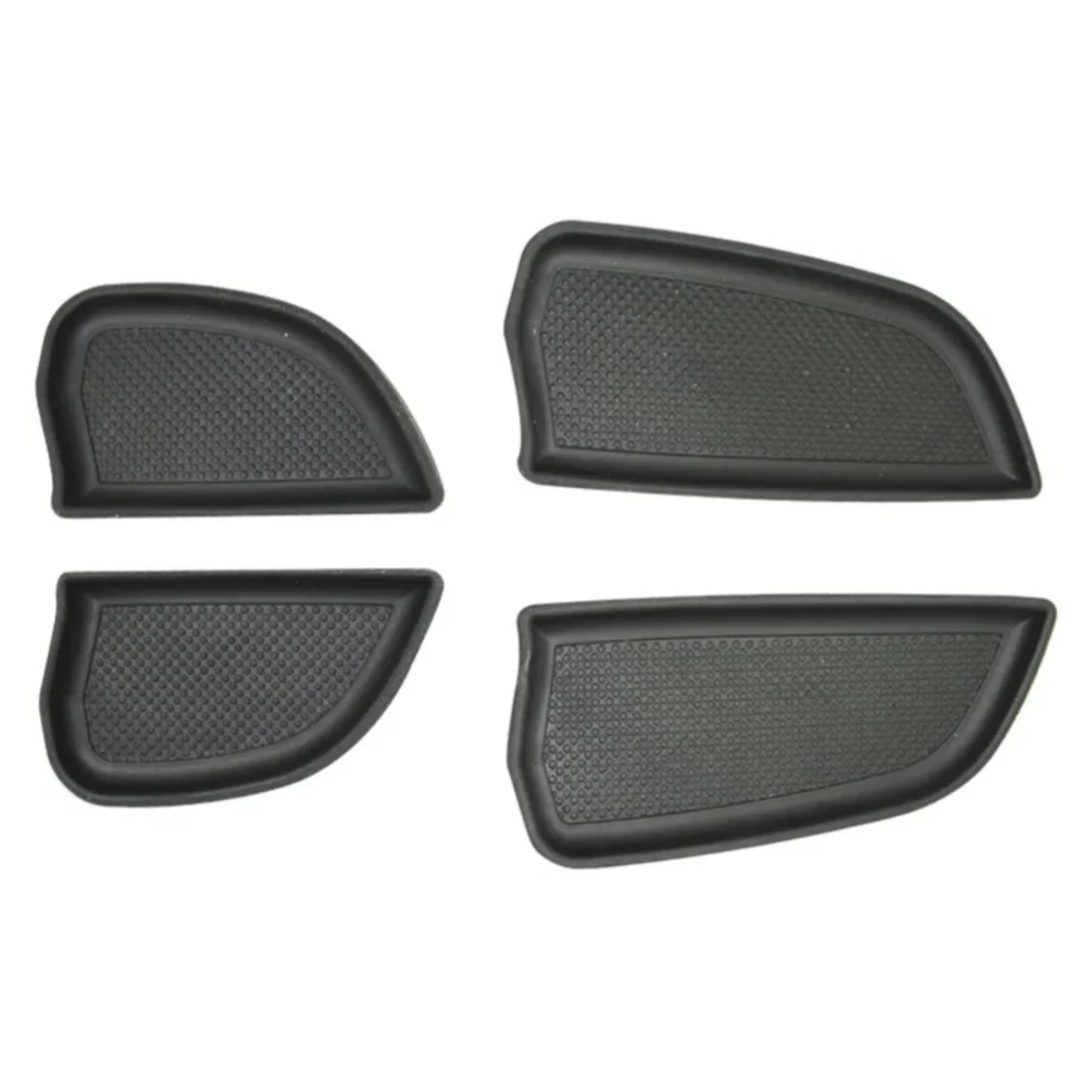 Door Handle Trim Pad Cover Armrest Pad Black Door Handle Slot Pad ABS Plastic Material Easy Installation Process