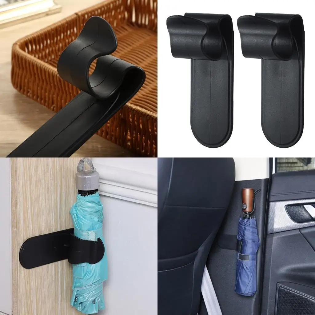 

31BC Adhesive Based Car Umbrella Holder and Storage Hook for Convenient Organization