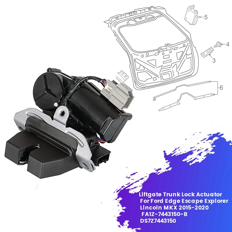 Liftgate Lock Motor Rear Trunk Lock Actuator FA1Z-7443150-B For Ford Edge Escape Explorer Lincoln MKX 15-20 DS7Z7443150 Parts