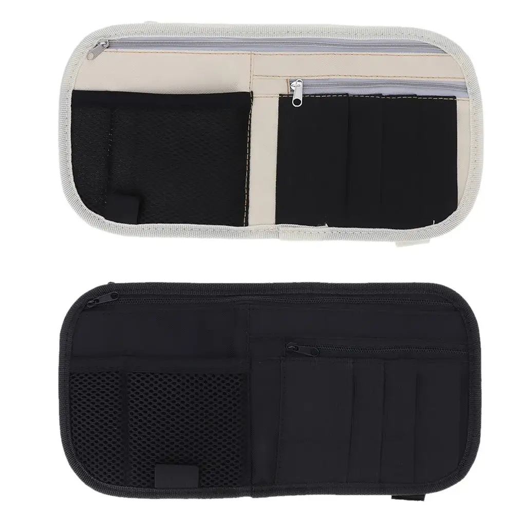 Bolsillo de almacenamiento antideslizante desmontable Estuche para CD Estuche para documentos y tarjetas