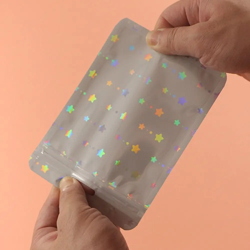 أكياس ليزر ستار مون بسحاب ، حقيبة بلاستيك ذاتية الغلق ، حقيبة تعبئة قابلة للإغلاق ، الموضة ، من من من من من من نوع Laser Star Moon