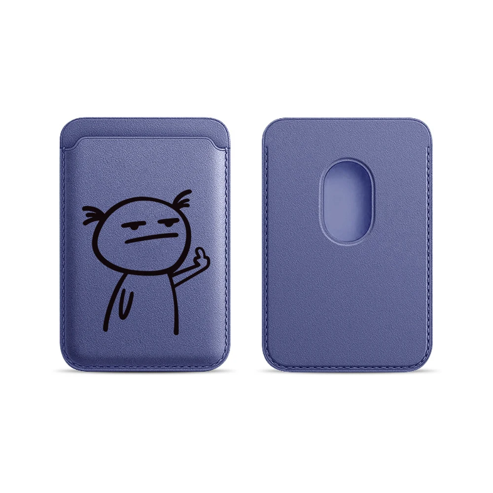 Stick Figures Leder-Kartenetui Handyhülle Kartenhalter für Magnetische Hülle Geeignet für alle iPhone Magsafe Karten-Handy-Rückseiten-Taschen – Detail 20