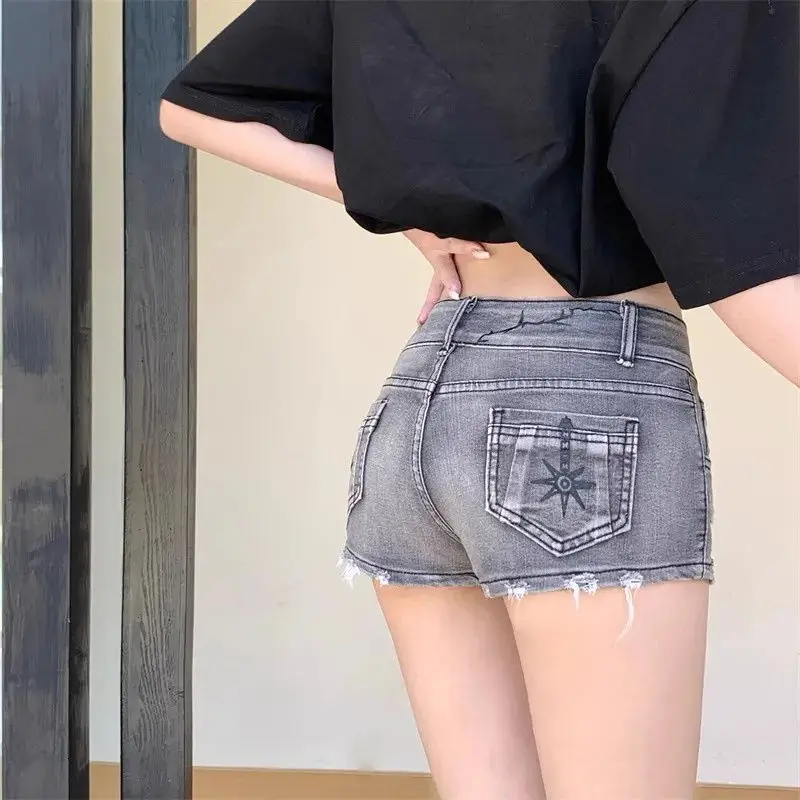 Wedbleser Denim-Shorts für den Sommer, Damen, hohe Taille, 2025, neue schlankmachende, vielseitige Nischen-Graffiti-Design, A-Linie, Hotpants, trendige Ins