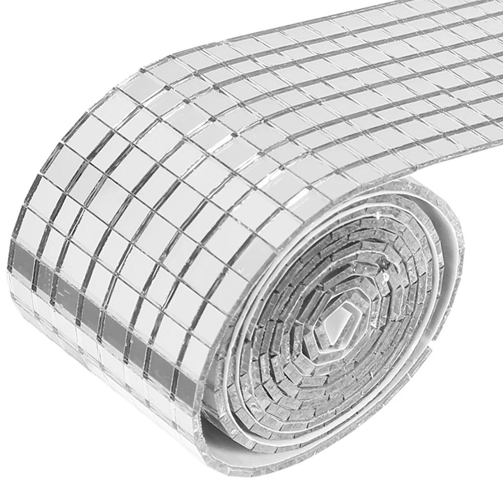 

Mosaic Wall Stickers 4 Rolls Colorful Square Acrylic Tiles For Diy Crafts Decor Home Ktv Bathroom Garden Durable Sturdy Supplies