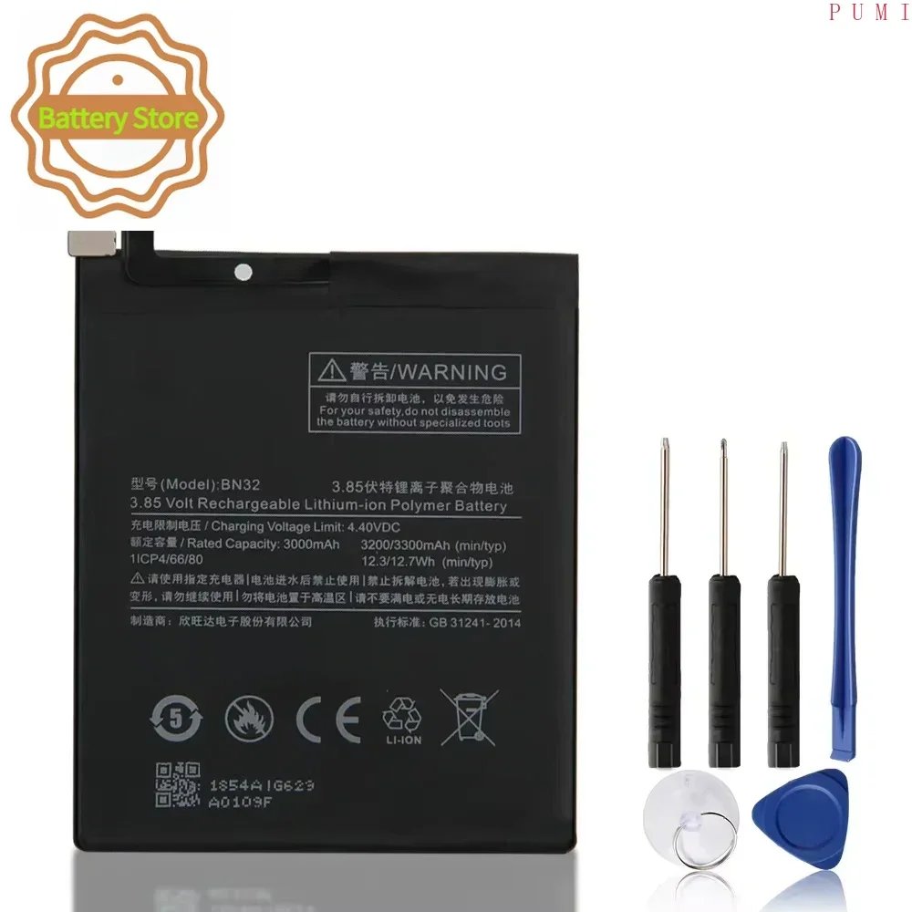 BN32 Phone Battery For Xiaomi Mi8 M8 Replacement Battery High Quality Batteries With Tool 3300mAh