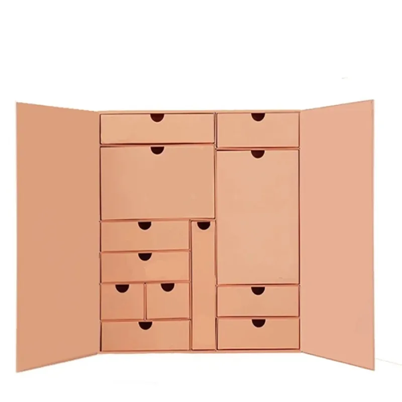 Customized queryAdvent Calendar Box Custom Printing Rigid Cardboard Christmas Surprise Box with Magnet Empty Drawer Boxes for Gi