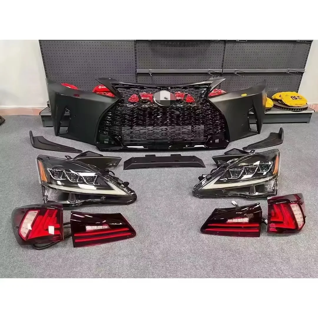 

Car Headlights Tail Lights Car Body Kits Front Grille Front Lip Car Front Bumper for Lexus IS250 IS300 2006-2012 Upgrade to 2021