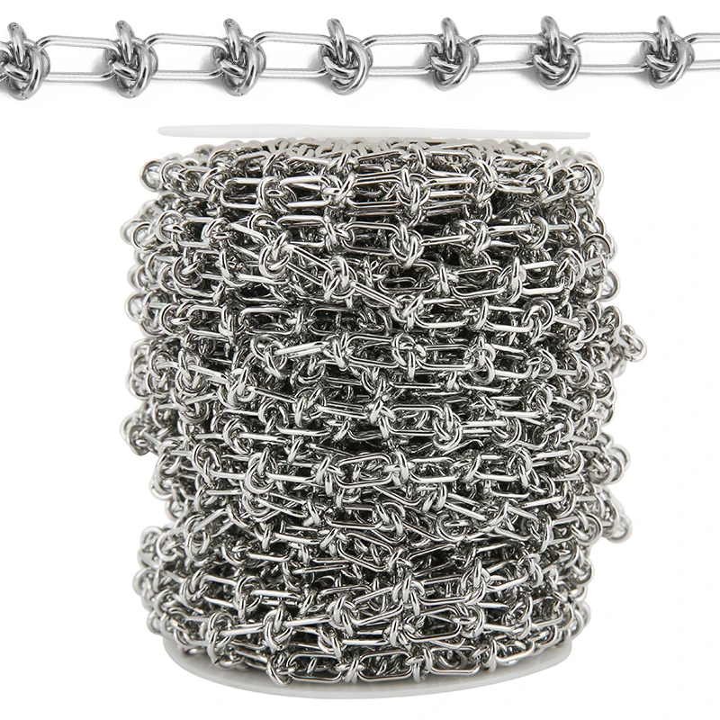 1 メートルのステンレス鋼の結び目ビッグチェーン手作り太い大きなチェーン DIY ジュエリーメイキングブレスレットネックレスジュエリーチェーン