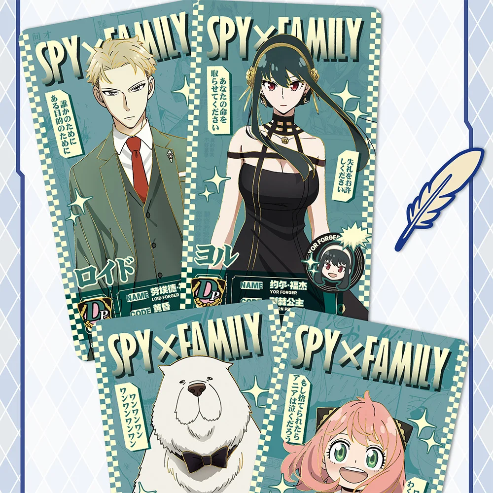 New Wink SPY FAMILY Cards Anya Forger Yor Forger Sylvia Sherwood Anime Peripheral Trading Game Collection Cards Kids Toy Gifts