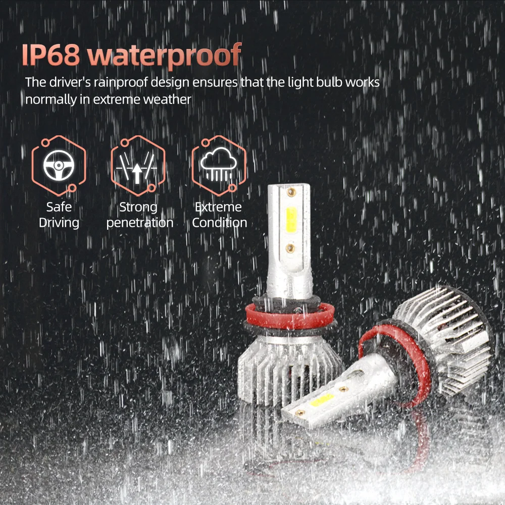 30000LM H4 H7 H11 9005 HB3 9006 HB4 9004 9007 LED Headlight Bulbs 300W High Power Auto Headlamp Bulbs 6000K 12V Car Fog Lamps image 4