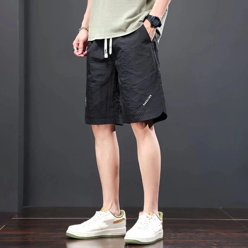 

Men's Summer Ice Silk Quick Dry Shorts Breathable Loose Casual Sports Beach Five Point Pants