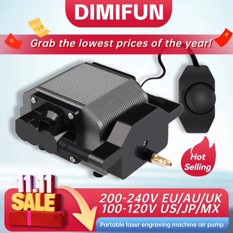 

NEJE 220 В-240 В 45 Вт воздушный компрессор для аксессуаров для аквариума MF15 MF11 MF8 комплект воздушного управления с ручным управлением для лазерного модуля neje