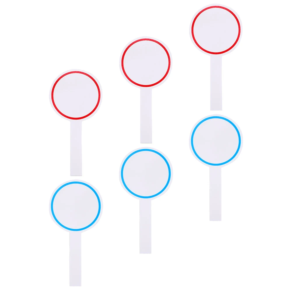 

6Pcs Scoreboard Foam Handheld Dry Erase Board Single Side Whiteboard Voting Paddle for Competitions Scoreboard