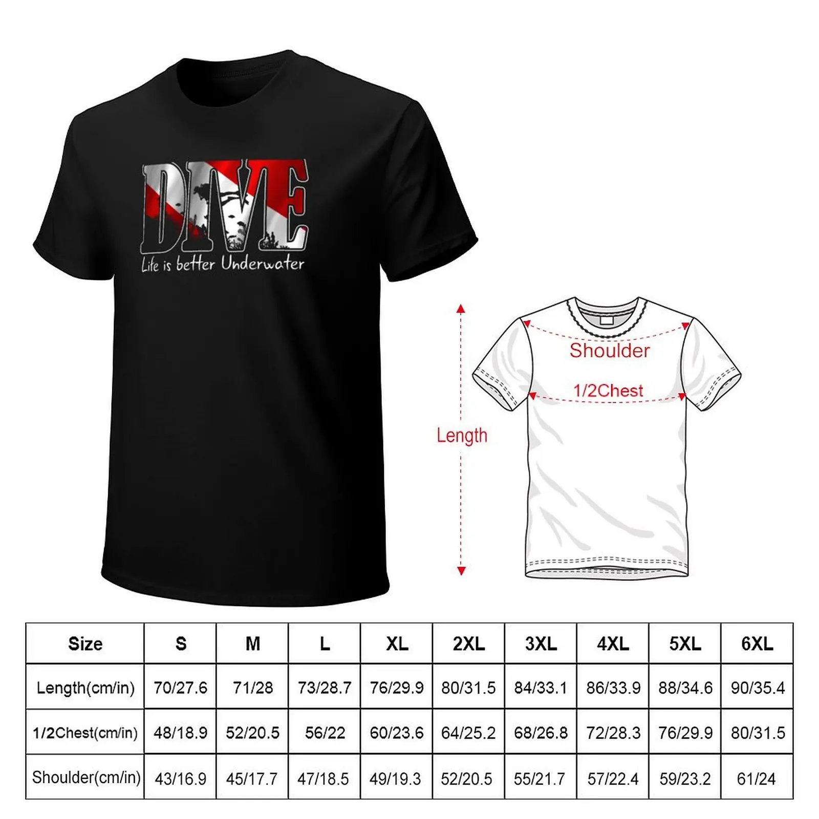 Scuba Diving ~ Life is Better underwater T-Shirt Breathable Sportswear T-Shirt for Men