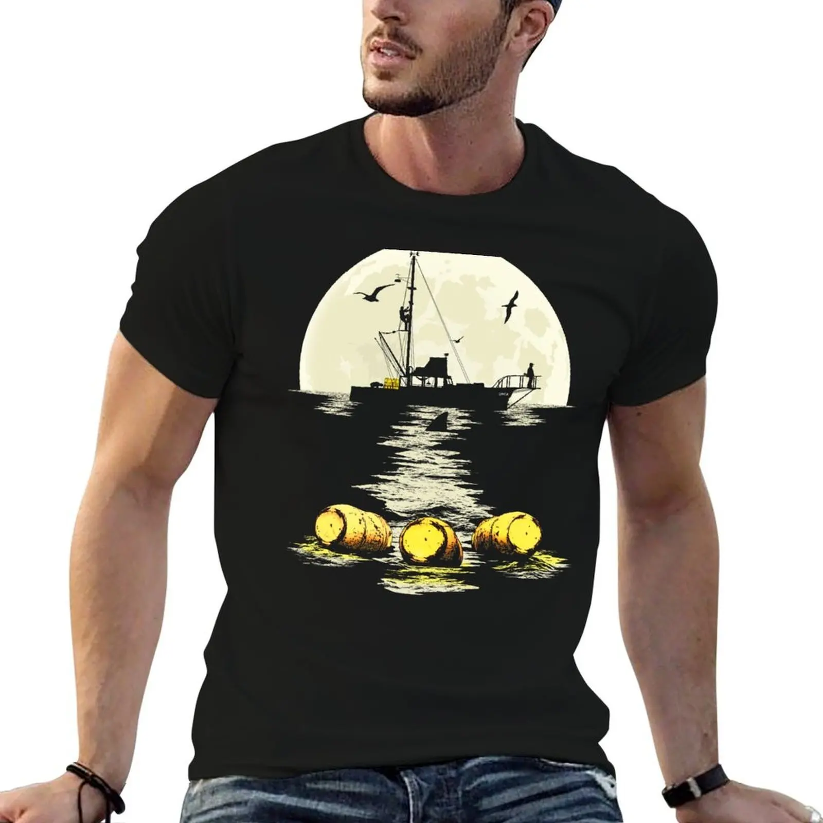 Three Yellow Barrels T-Shirt anime t shirts for man man t shirt graphic g man t shirts for men T-shirt