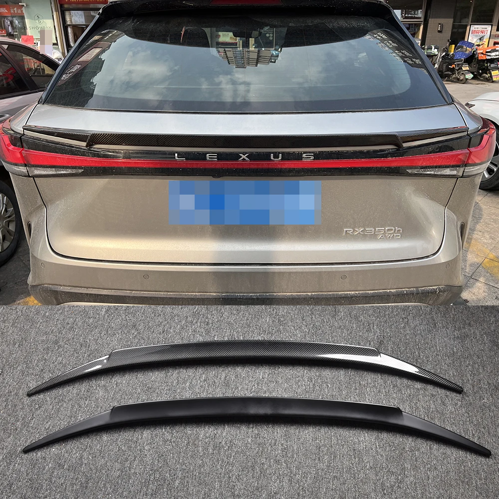 For 2023 2024 2025 Lexus RX rx350H rx450 rx500H Rear Case Cover Line Lee Case Cover Spoiler Tail Fin Carbon Fiber Car Trim Kit
