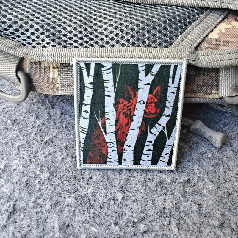 2026 Neuer Taktischer Patch, Roter Wolf Moral-Abzeichen, Für Kleidung, Hüte, Rucksäcke, Taktische Ausrüstung, Klettverschluss