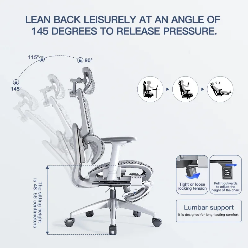 Stable Durable Ergonomic chairs without fatigue in sitting for a long time