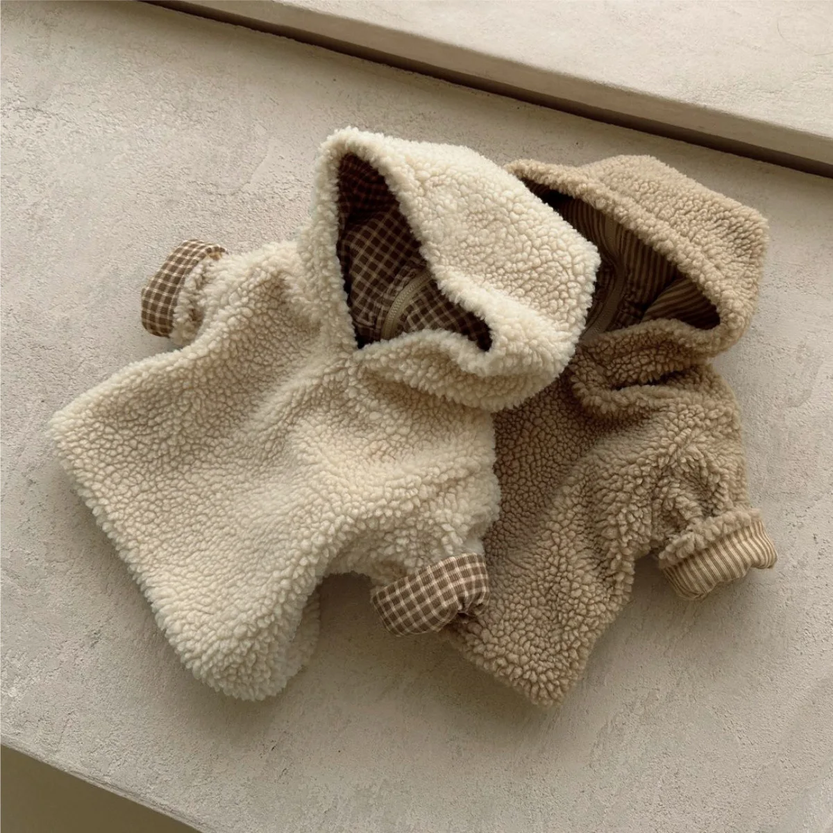 

2025 Winter New Baby Long Sleeve Warm Coat Plus Velvet Thick Infant Girls Cotton Padded Jacket Toddler Boys Hooded Cardigan