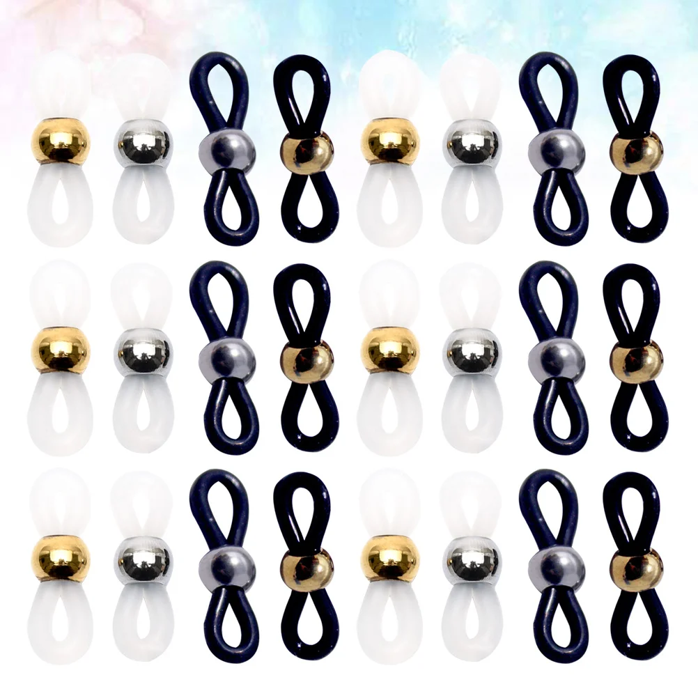 

40Pcs Eyeglasses Chain Accessory Eco-Friendly Silicone Ring Adjustable Grip Eyeglass Holder Durable Non-Slip Easy Install