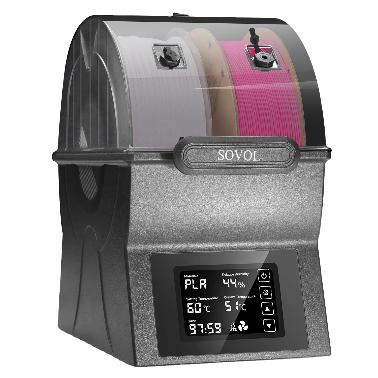 Sovol SH02 Dual Spool Filament Dryer Box New Condition Supports PLA 1 Year Warranty Reaches 50C in 7 Mins and 70C in 25 Mins