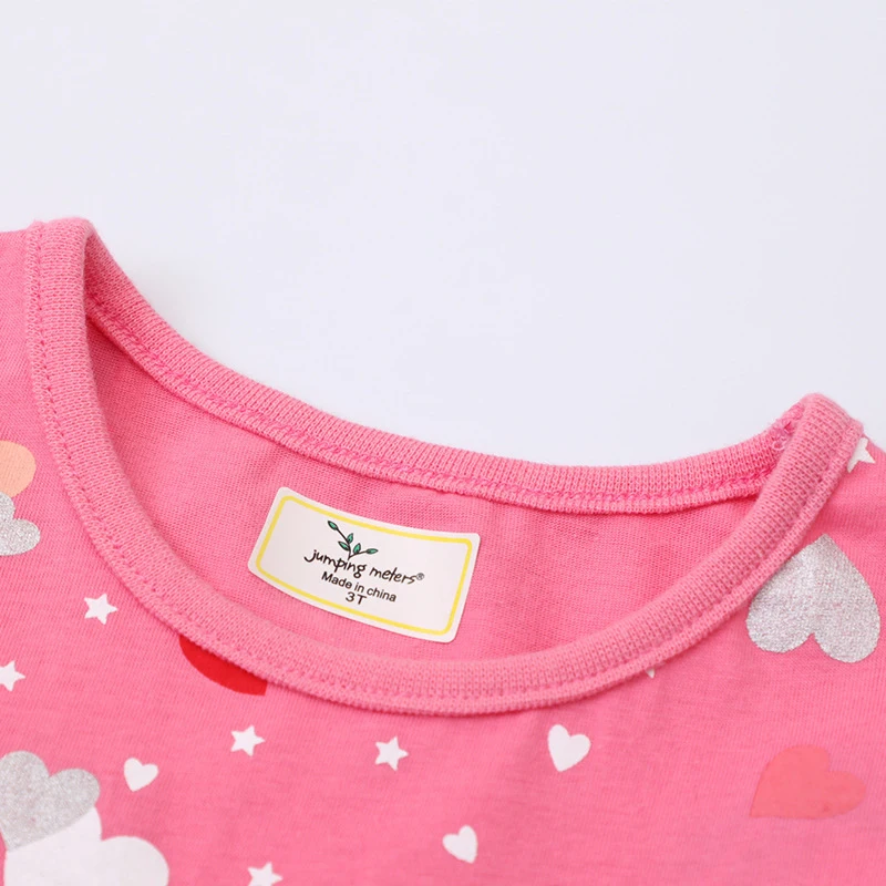 26Summer new children's clothing dress, girls' heart-shaped dress, knitted cotton cartoon print princess dress