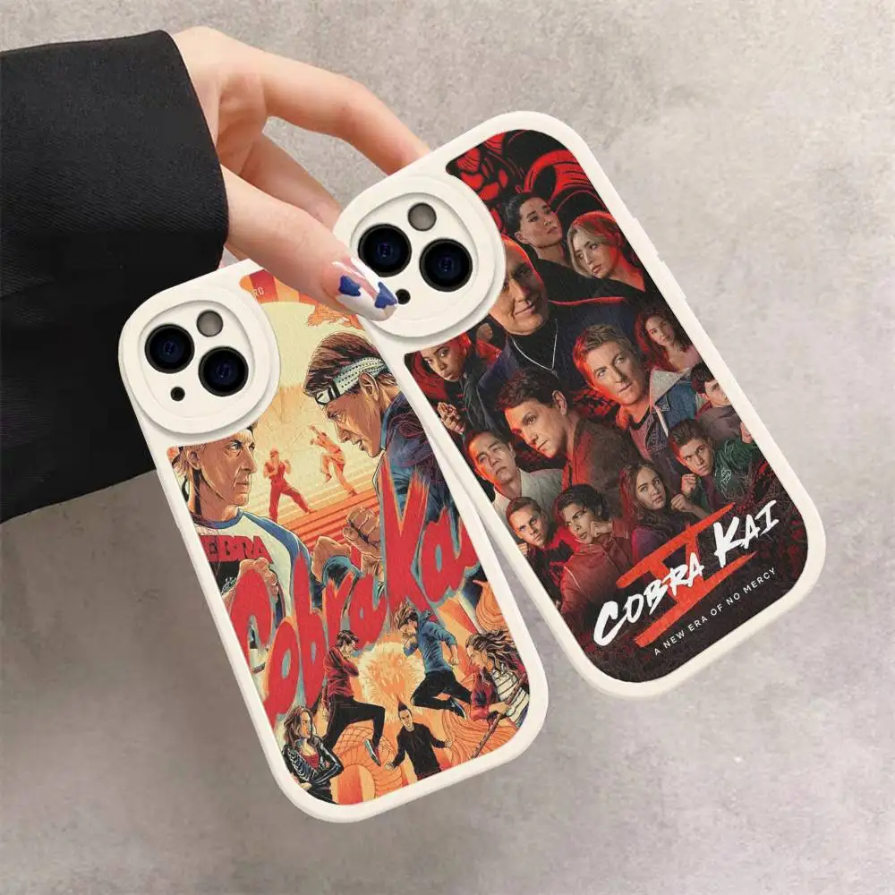 TV C-Cobra K-Kai Leather Phone Case For IPhone 16 15 14 13 12 11 Pro Max Plus Cover