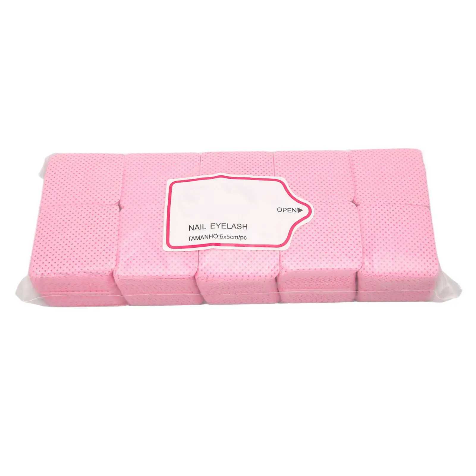 1000pcs Soft Lint-Free Nail Wipes for Polish Removal & Eyelash Glue Cleaning - Pink Nail Art Essential