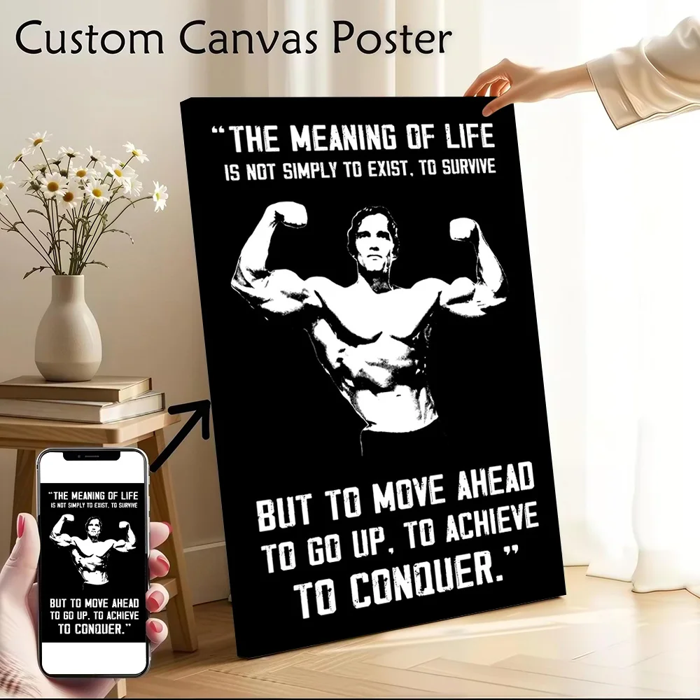 Arnold Motivation Canvas Poster Wall Art Customizable High Quality Printed Picture for Modern Living Room Paintings Home Decor