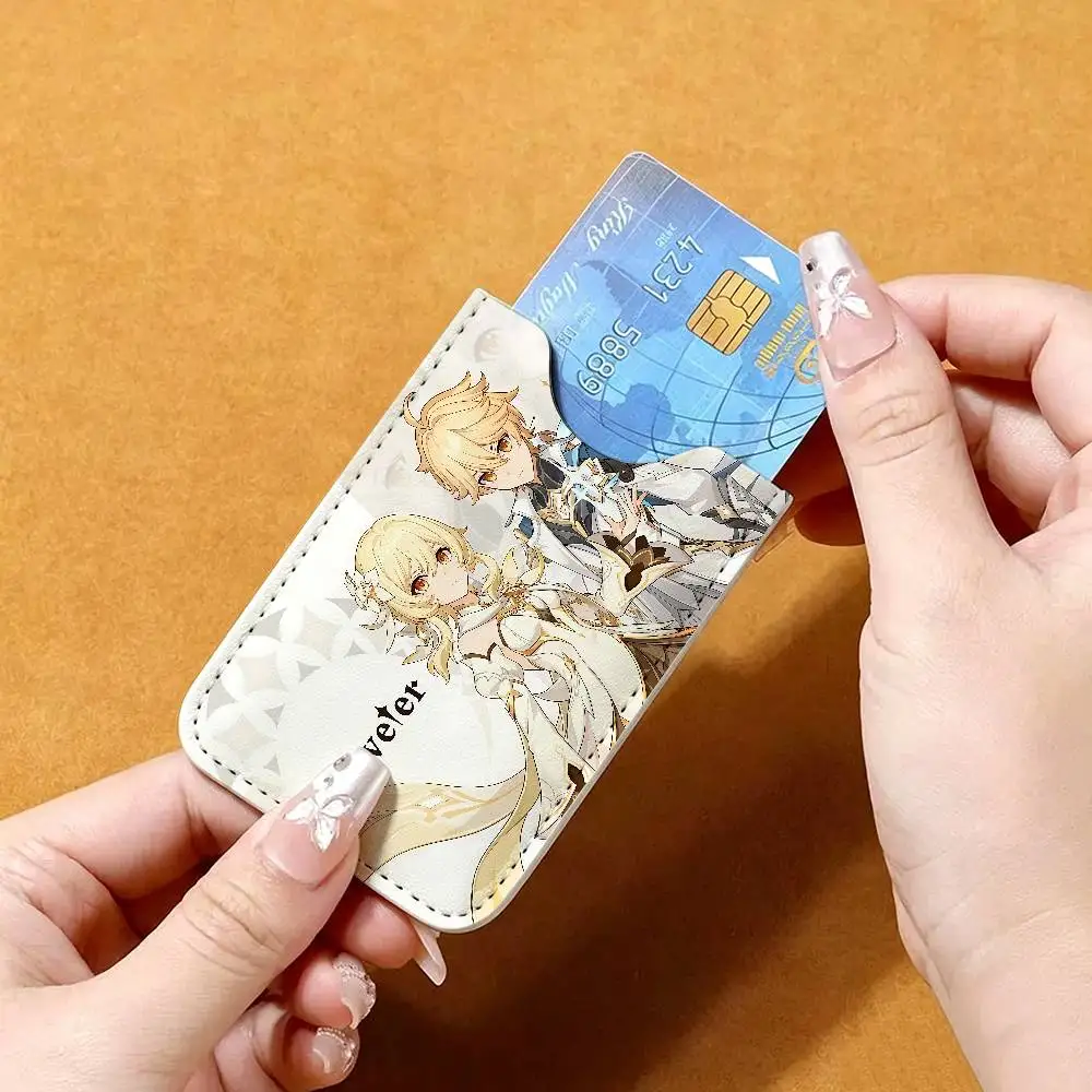 Genshin Impact game Credit ID Business Card Holder, Practical Pocket Gift for Outdoor Driving & Daily Use