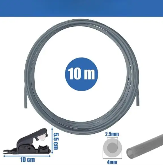 For BAMBU LAB 3D Printers Smooth Feed PTFE Hose 10m For 3D Printing 1.75 Mm Filament PTFE Hose For 3D Printers