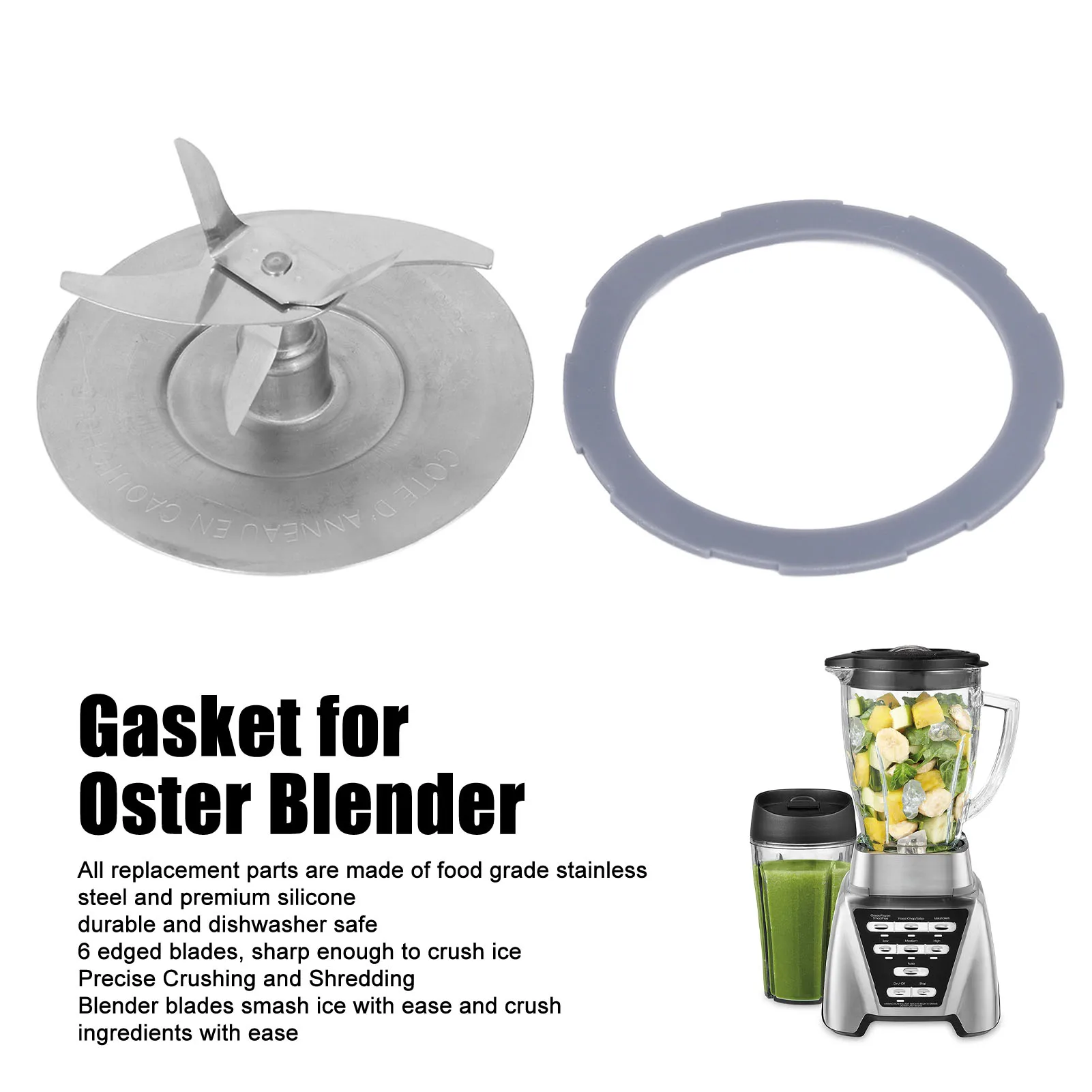 

Blender/Pro Home Juicer Accessory Blade, 1200w Ice Breaker Juicer Accessory (Blade + Seal), O Ring Seal Gasket Replacement Part