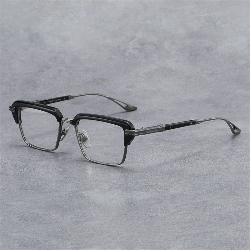 Ultralight Titanium Acetate Eyeglasses Frame IP Planting Luxury Vintage Fashion Trend Retro Square Design Academic High Quality