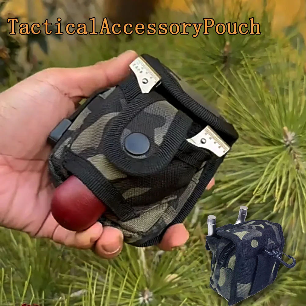 

Tactical Slingshot Ammo Pouch, 2 in 1 Hunting Catapult Ammo Steel Balls Utility Gadget Gear Pack for Outdoor Sports Travel