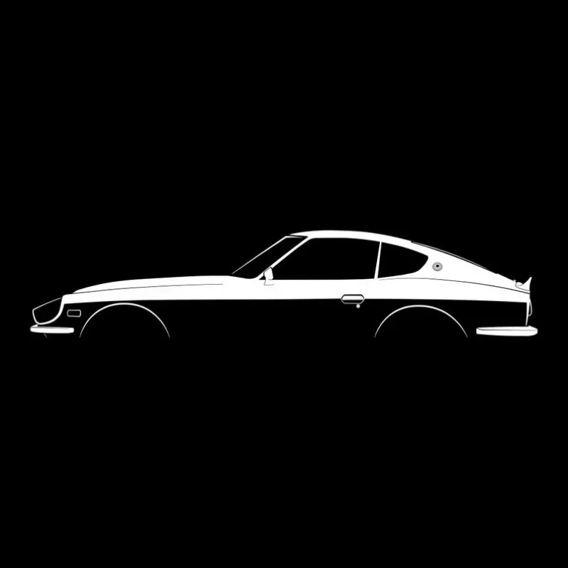 Datsun 240Z Silhouette 2024 Men T Shirt Casual Racing Car fans Logo Enthusiast T-shirt Graphic Summer Short Sleeves 100% Cotton