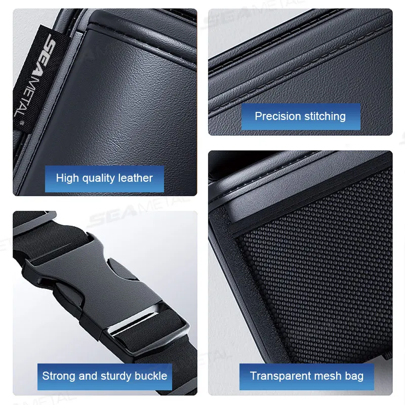 SEAMETAL Organizzatore per bagagliaio per auto Borsa portaoggetti per sedile posteriore appesa Chiusura con gancio e anello Tasca portaoggetti in similpelle per SUV/MPV/camion