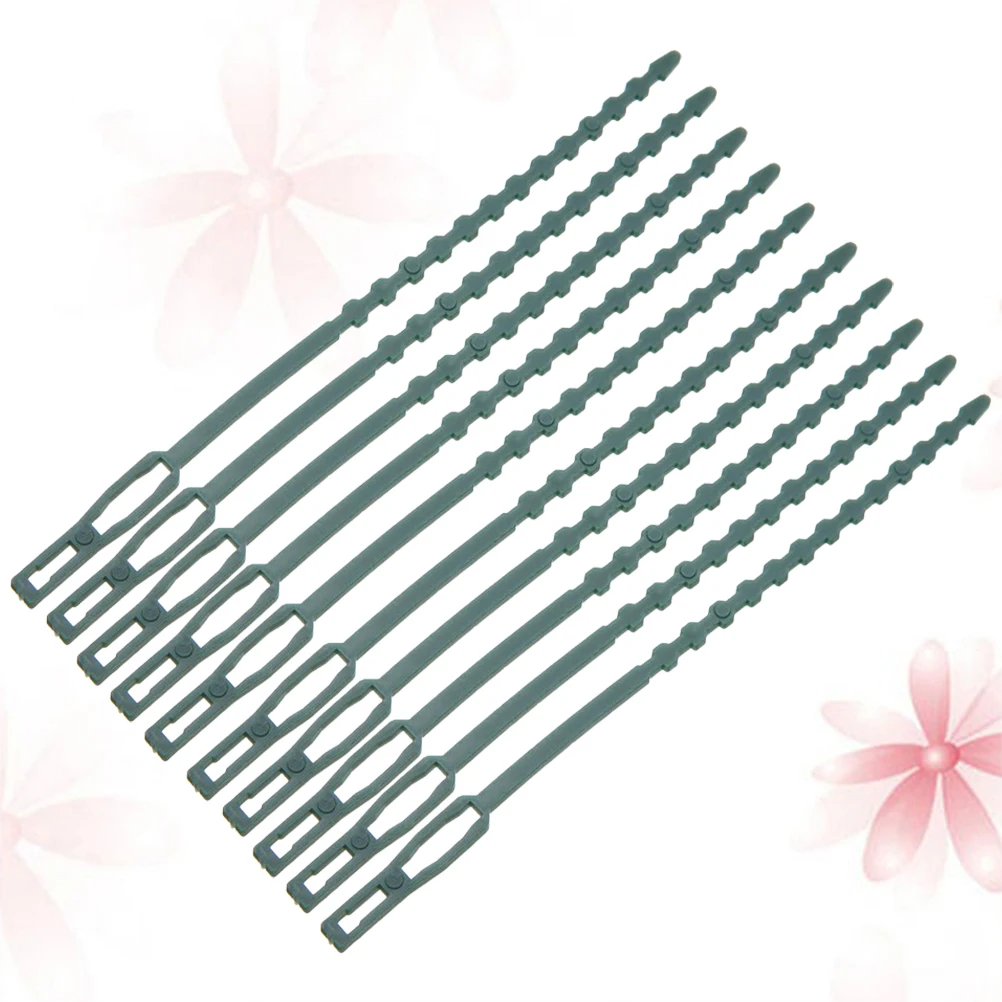 

50PCS Garden Cable Ties Plant Fixing Reusable Straps Vine Buckles Plastic Supports Adjustable Stakes Workshop