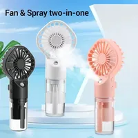 Summer Mini Water Fan Rechargeable Portable Handheld Spray Mist Fan for Student Dormitory Cooling Tools Outdoor Small Fan