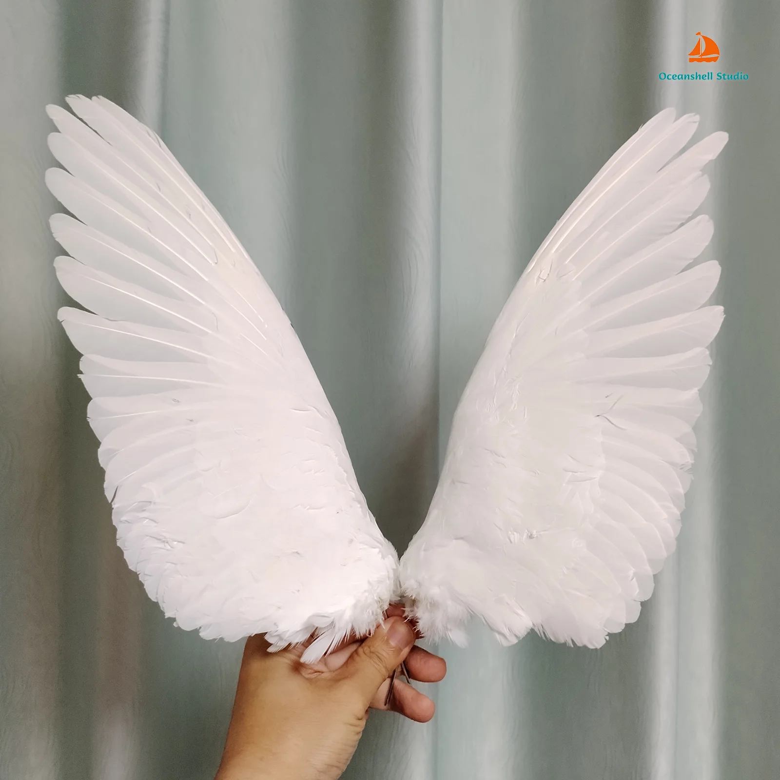Real Pigeon Wings, Complete Pigeon Wings per Pair, White Feathers Flying for Arts Craft Garden Tree Decor Ornament DIY Materials