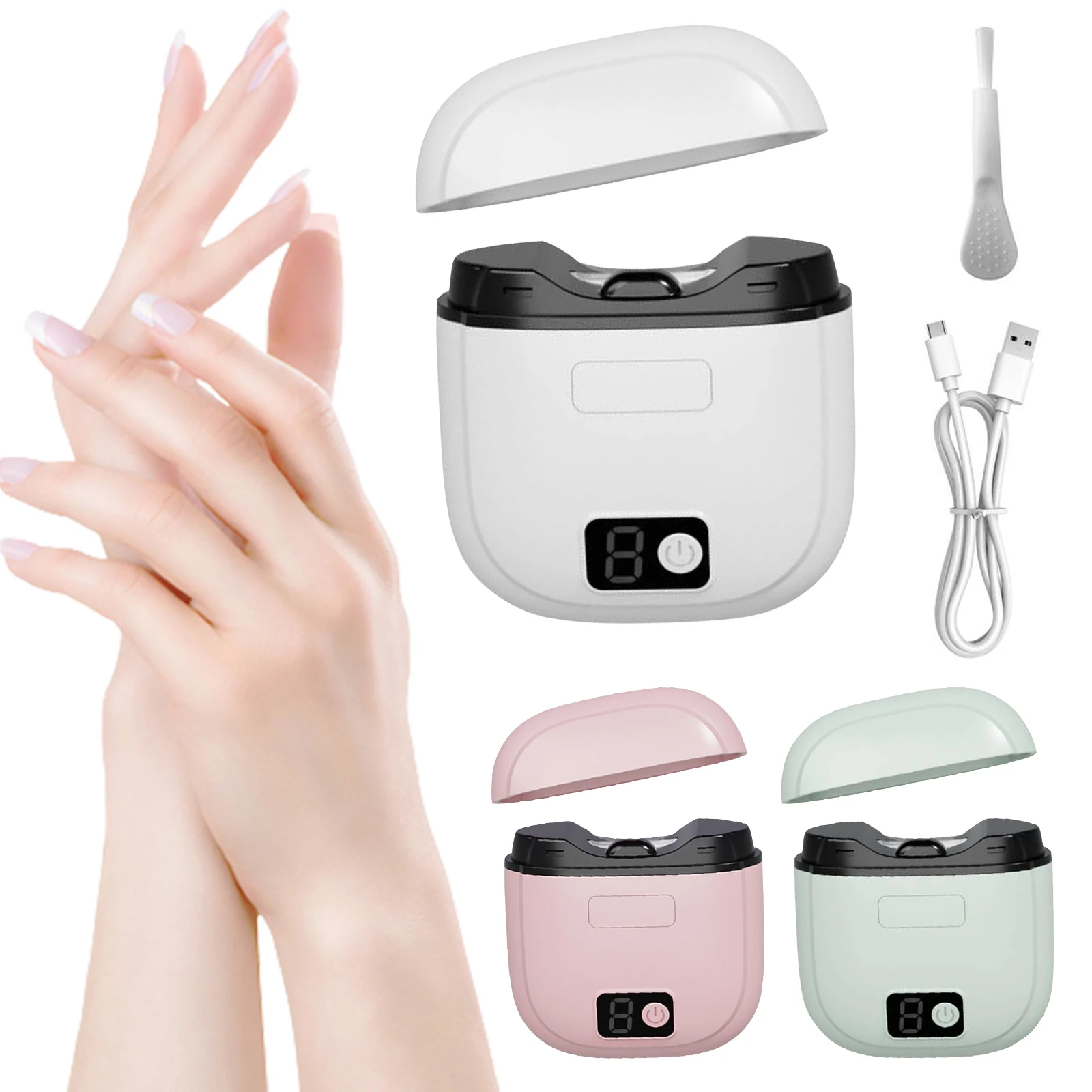 

Электрическая машинка для маникюра 3-в-1 с USB-питанием, LED-подсветкой и 3 скоростями, автоматический триммер для ногтей для взрослых