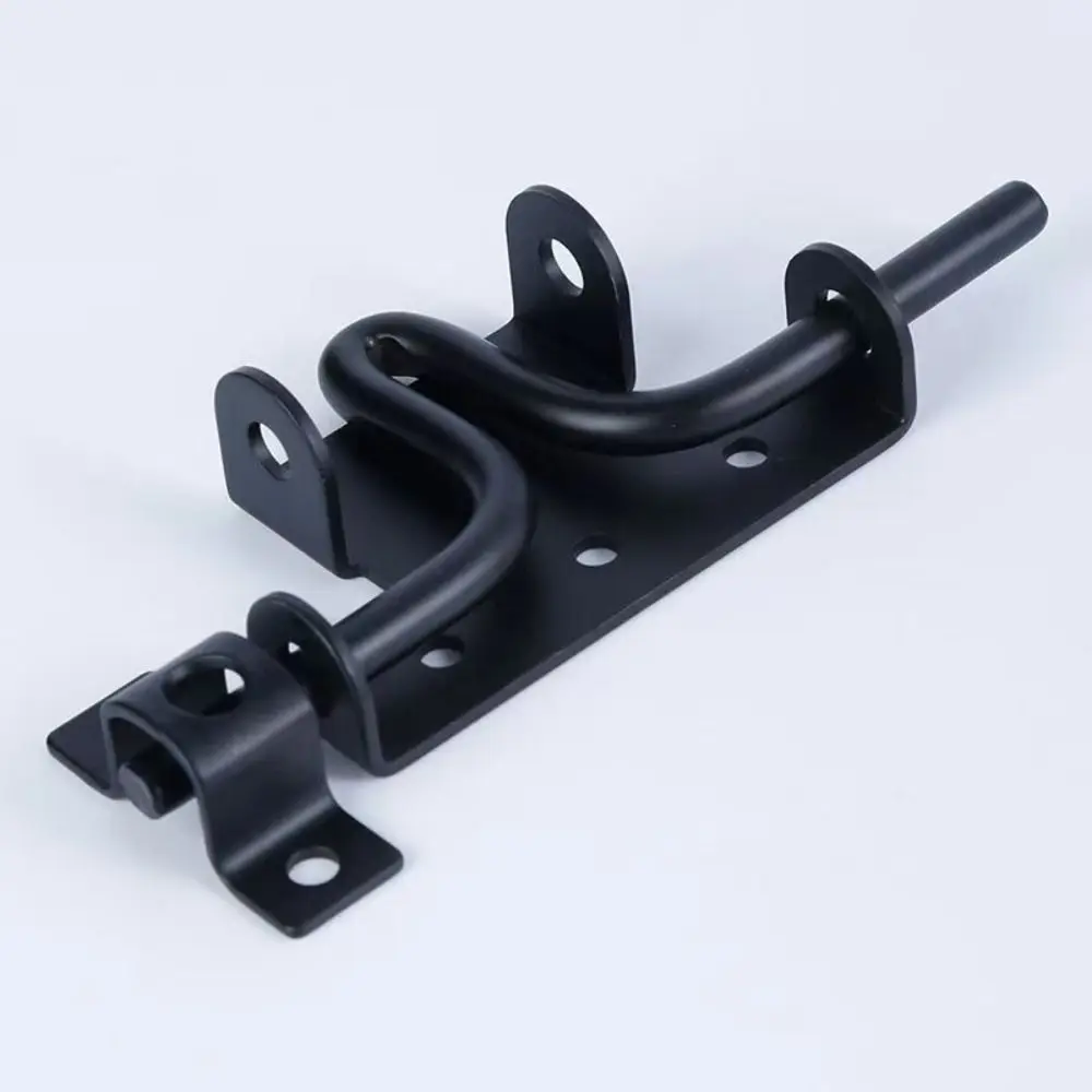 Stainless Steel Security Door Lock Keyhole Design No Battery Required Plug Tenon Easy To Install Black Finish Barn Door Lock