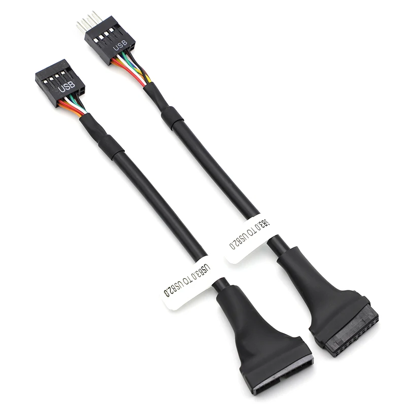 1Pcs USB 2.0 Motherboard IDC 9pin Female to USB 3.0 19/20 Pin Male Adapter, Mainboard USB 3.0 20 Pin Header to USB 2.0 9Pin Cabl