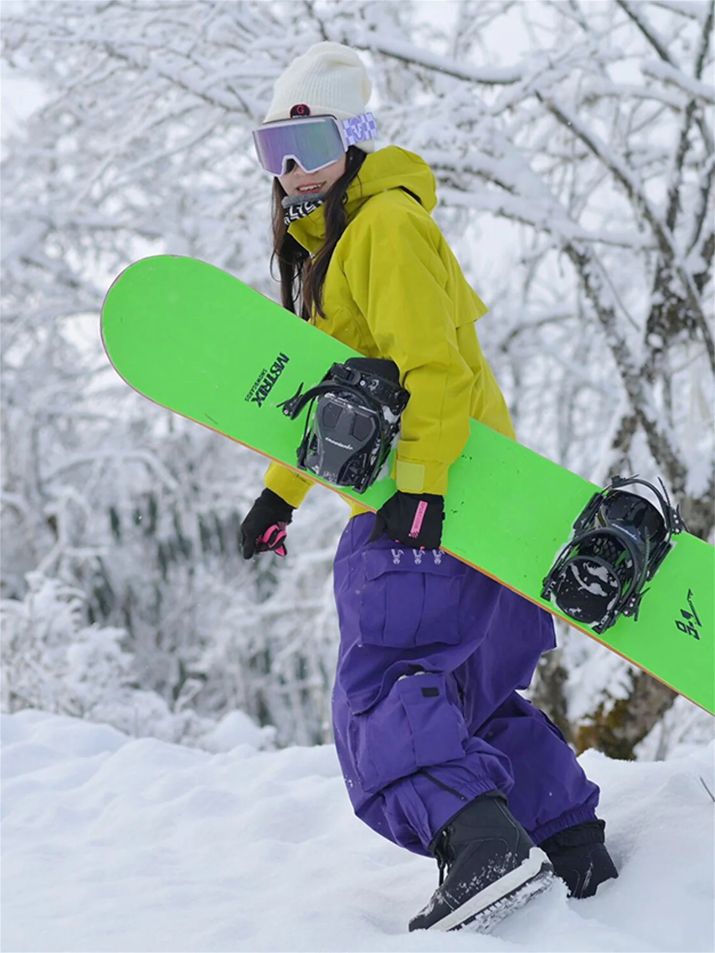 

Зимние брюки для сноуборда, мужские профессиональные водонепроницаемые брюки с флисовой подкладкой, утепленные, морозостойкие, теплые, износостойкие брюки для снежных условий