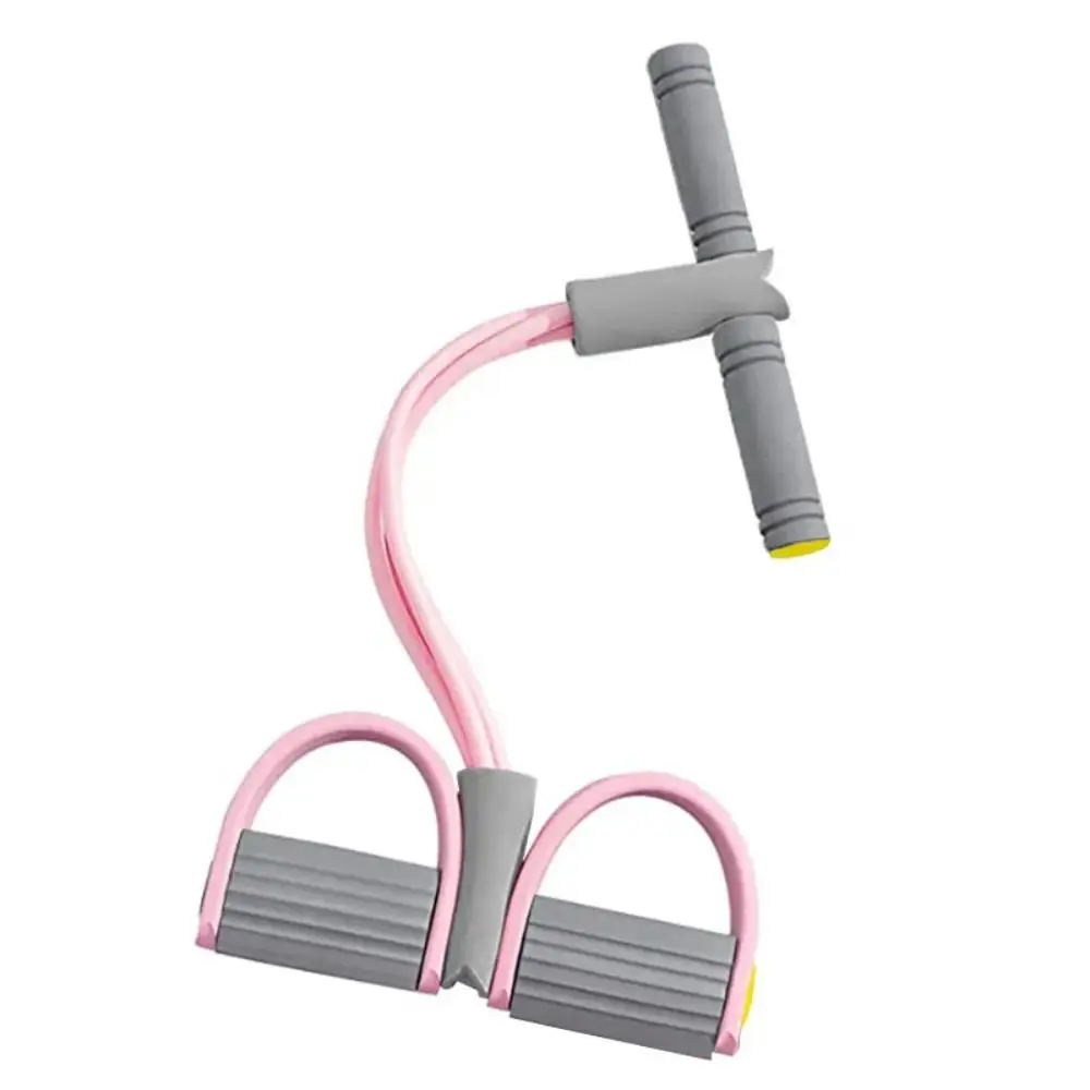 Multifunction 4-Tube Yoga Pedal Puller Rubber Abdominal Exerciser Resistance Band Thicken Elastic Pull Rope Waist