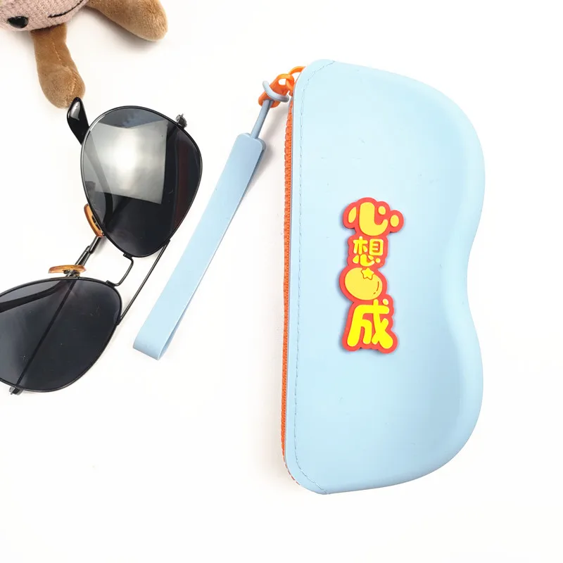 2025 Silikonowa torba na okulary z zamkiem błyskawicznym Wodoodporna torba na monety kosmetyczne Etui dla kobiet Dziewczęta Candy Color Dustproof Glasses B1